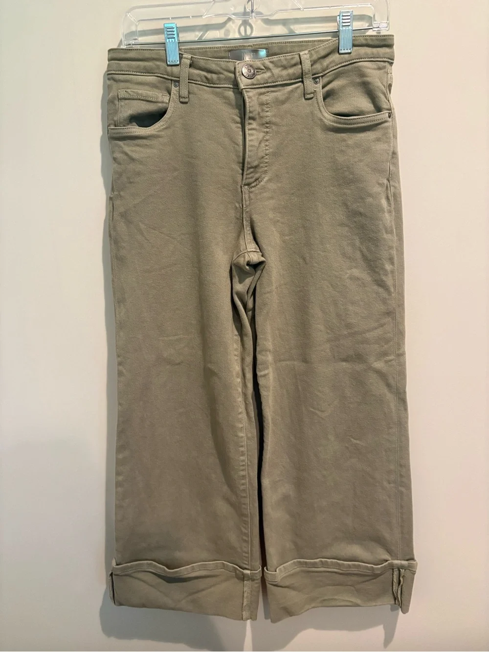 KUT from the Kloth Women’s Size 4 Olive Green Cropped Cuffed Pants